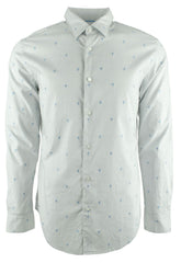 Hugo Boss Men's Ronni Palm Slim Fit Long Sleeve Shirt 2XL Pastel Gray